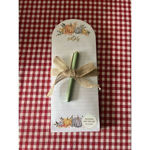 Èccolo Fall Pumpkins Notepad And Pen Set NEW